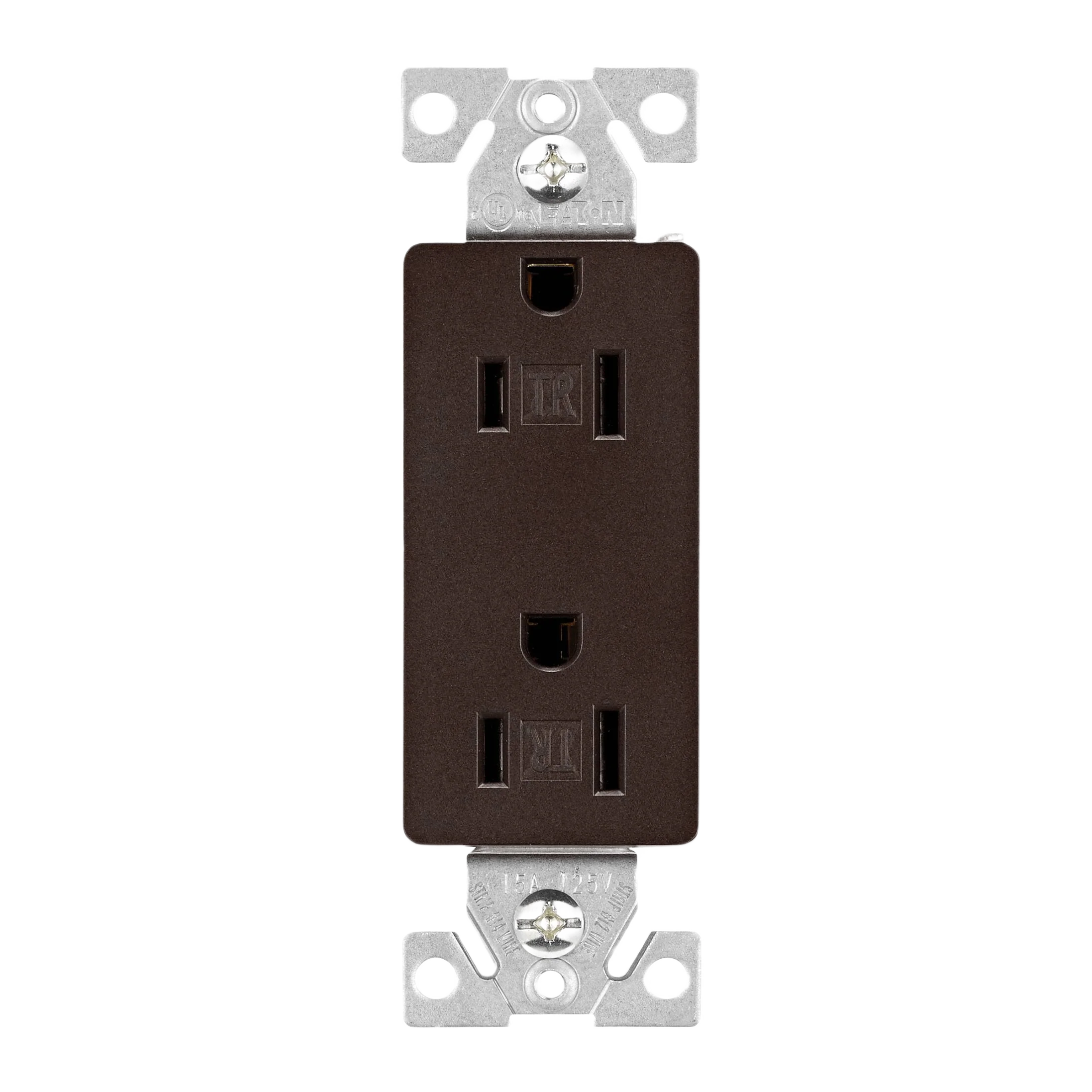 Advanced Eaton 15-Amp Decorator Duplex Receptacle Oil Rubbed Bronze Stylish
