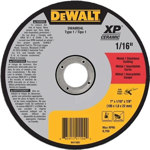 Versatile DEWALT 4-1 2 X 1 16 X 7 8 XP Ceramic Metal Cutting Wheel Dependable