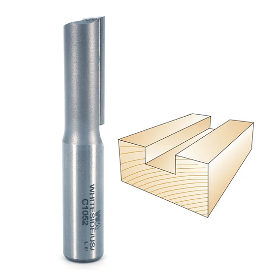 Fine Whiteside CNC Single Flute Straight Bit 1 2 in. SH x 1 2 in. CD x 1-1 4 in. CL Lightweight