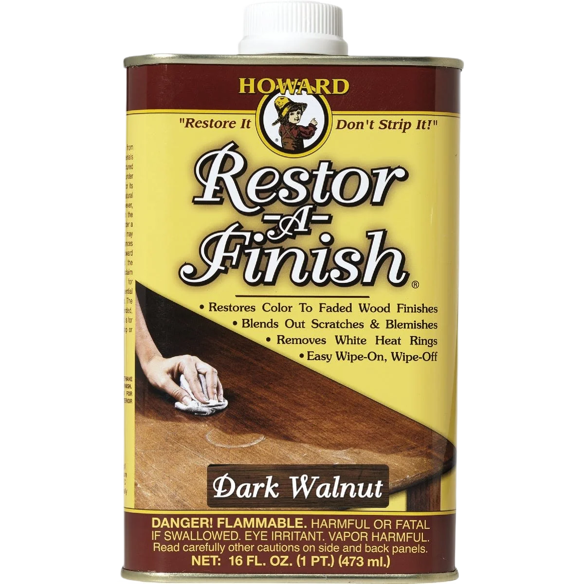Durable Howard Restor-A-Finish Dark Walnut Wood Finish Restorer 16 oz. Dependable