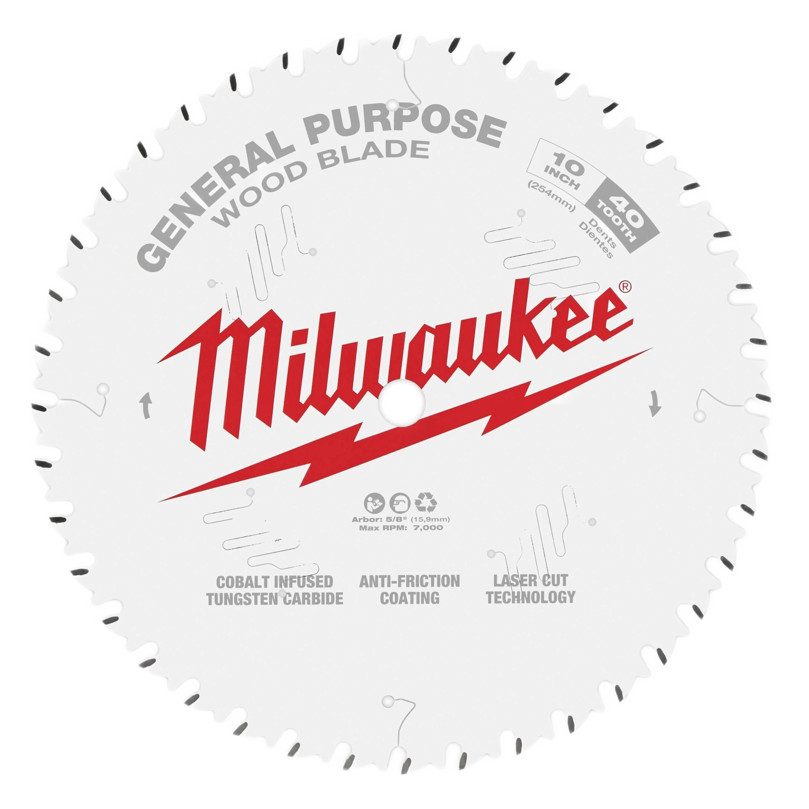 Advanced Milwaukee 10 24T Wood Cutting General Purpose Circular Saw Blade Reusable