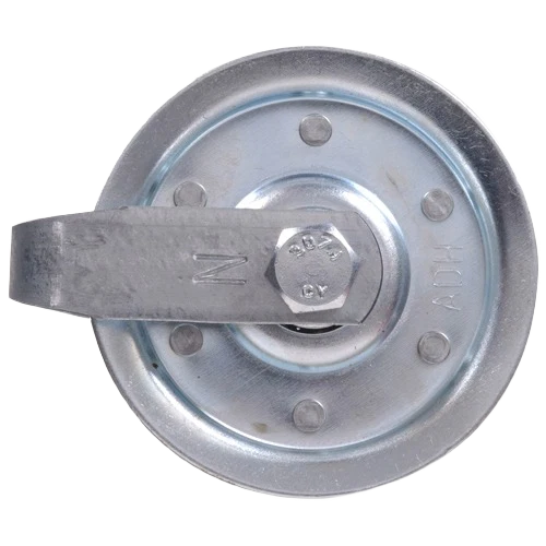 High-Performance Hillman 4 in. Garage Door Pulley - Includes Fork Bolt Nut - Galvanized Reliable