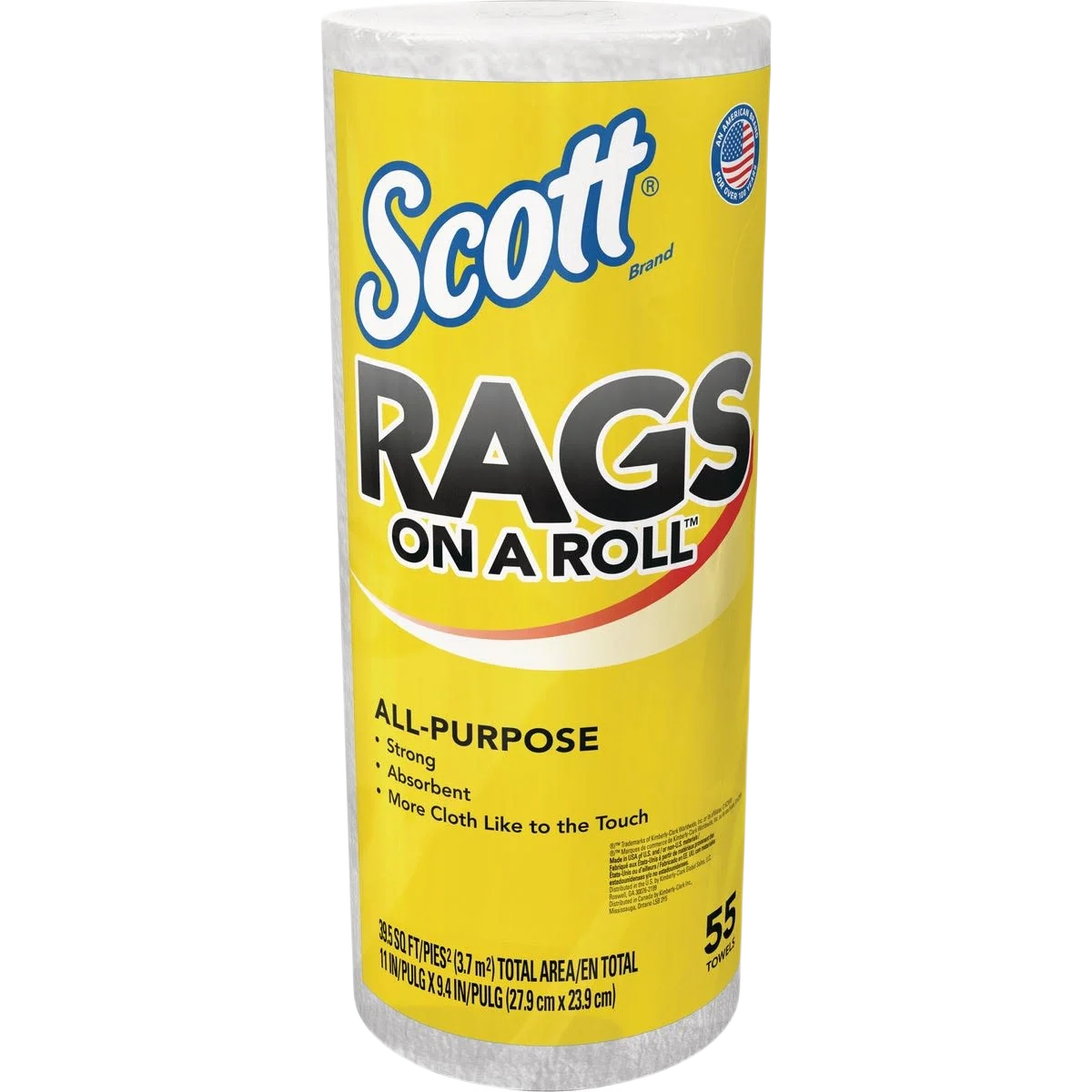 Dependable Scott White Rags On A Roll 55 ct Original Design