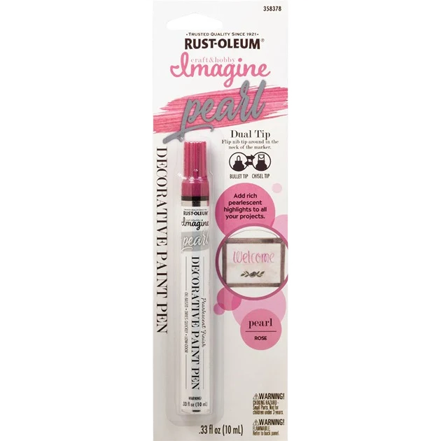 Convenient Rust-Oleum Rose Pearl Imagine Decorative Paint Pen Easy-to-Use