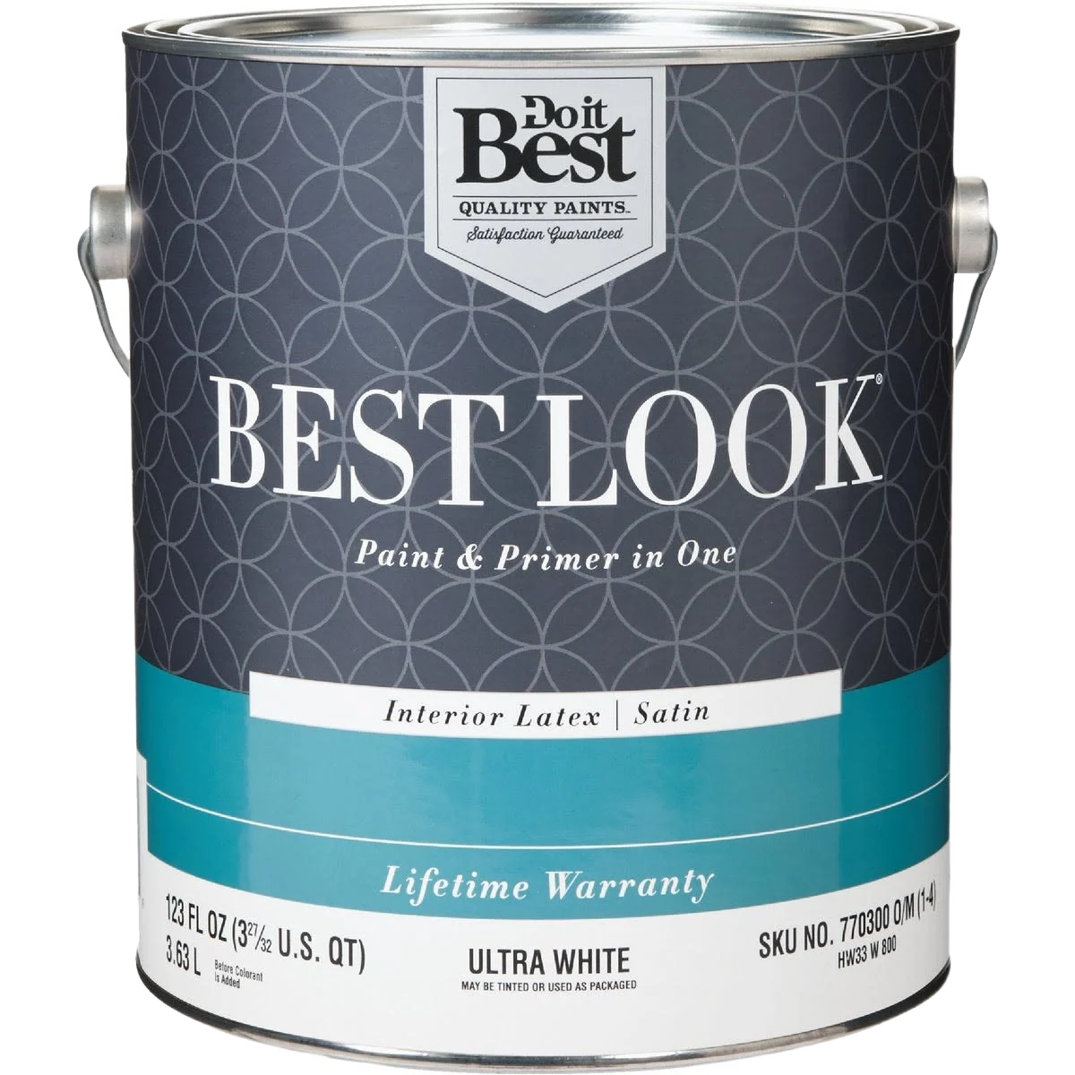 Consistent Look Ultra White Interior Latex Satin Paint Primer In One 1 Gallon Premium Material