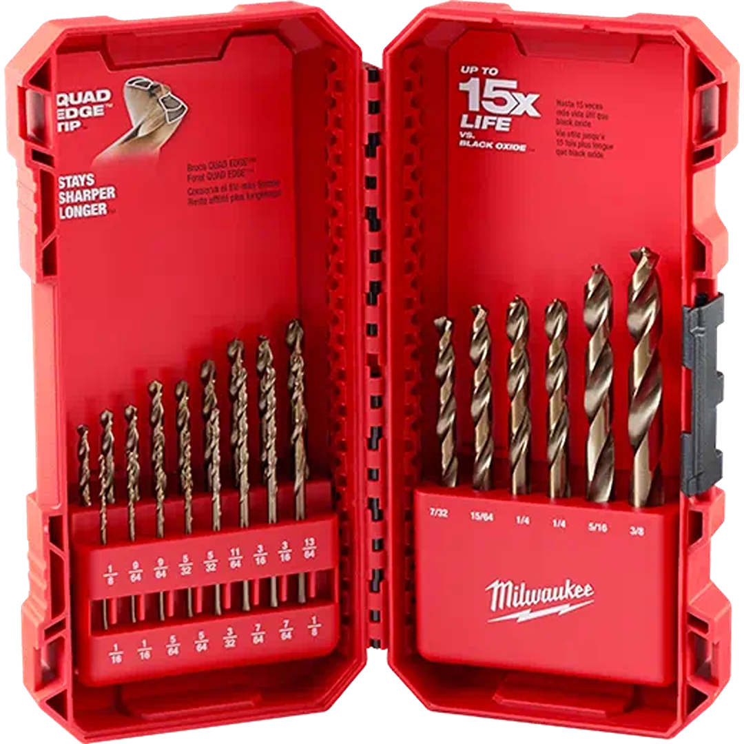 Detailed Milwaukee RED HELIX™ 23-PC Cobalt Drill Bit Set World-Class