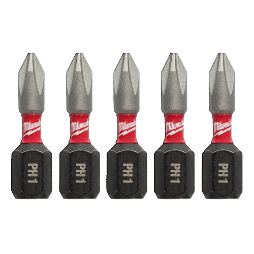 Dependable Milwaukee SHOCKWAVE™ Impact Duty™ 1 PH1 Phillips Bits 5-Pack Secure