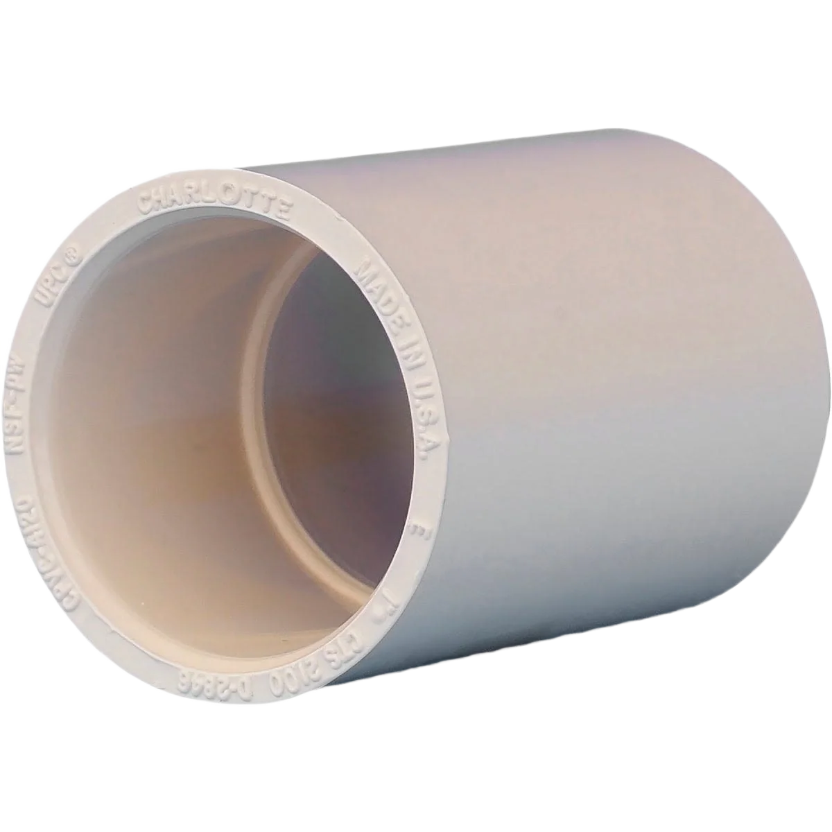 Traditional Charlotte Pipe 1 In. Solvent Weldable CPVC Coupling with Stop Professional