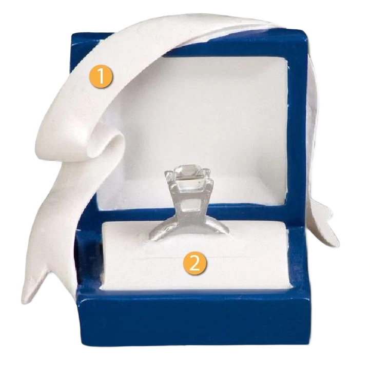 Solid PolarX Personalized Engagement Ring in Box Ornament Environmentally Friendly