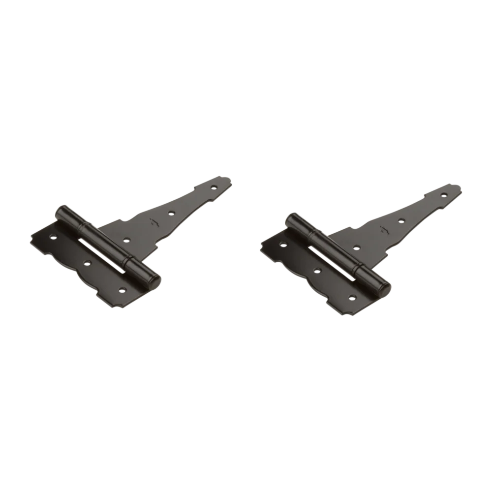 Soft National Hardware 6 Black Ornamental Reversible T-Hinge Long-Lasting