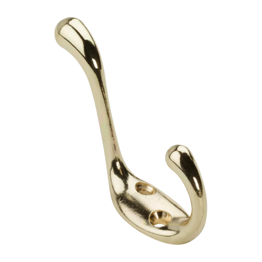 Comfortable National Hardware Heavy-Duty Bright Brass Wardrobe Hook Convenient