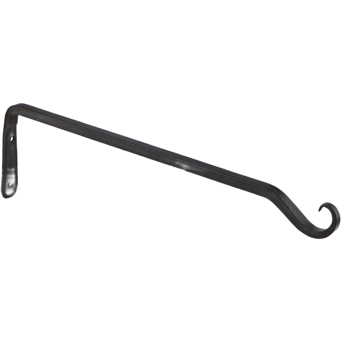 Carefully Designed Panacea Black Powder-Coated Straight Wrought Iron Hanging Plant Bracket 15 Lightweight