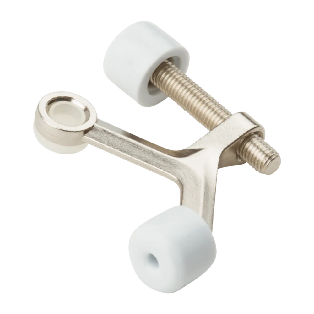 Functional National Hardware Satin Nickel Adjustable Hinge Pin Door Stop Fashionable