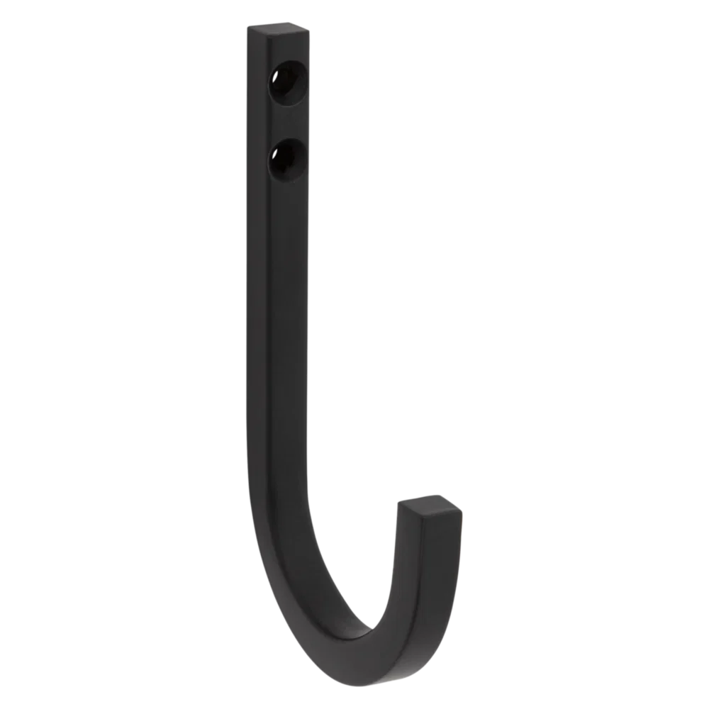 User-Friendly National Hardware 4 Matte Black Reed Multipurpose Hook 2-Pack Expertly Made