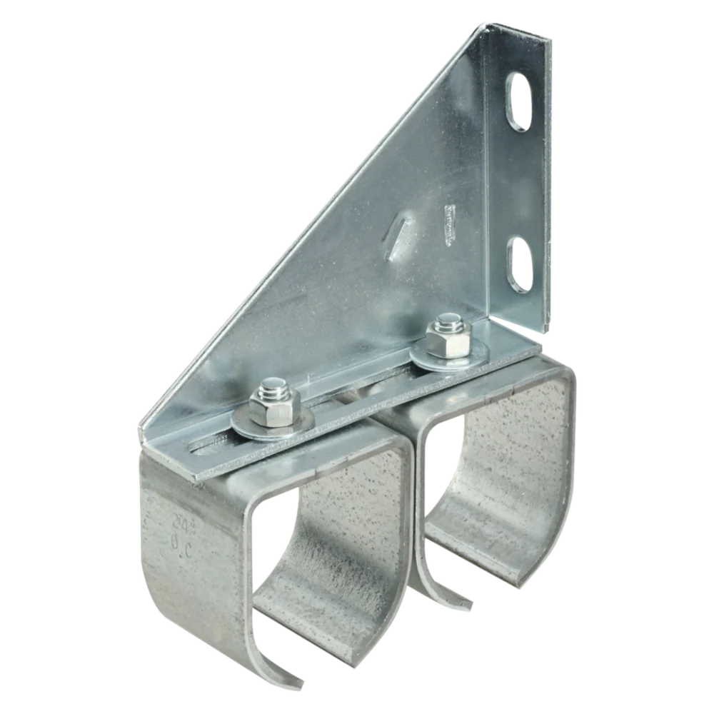 Classic National Hardware Galvanized Double Round Rail Barn Door Bracket Convenient