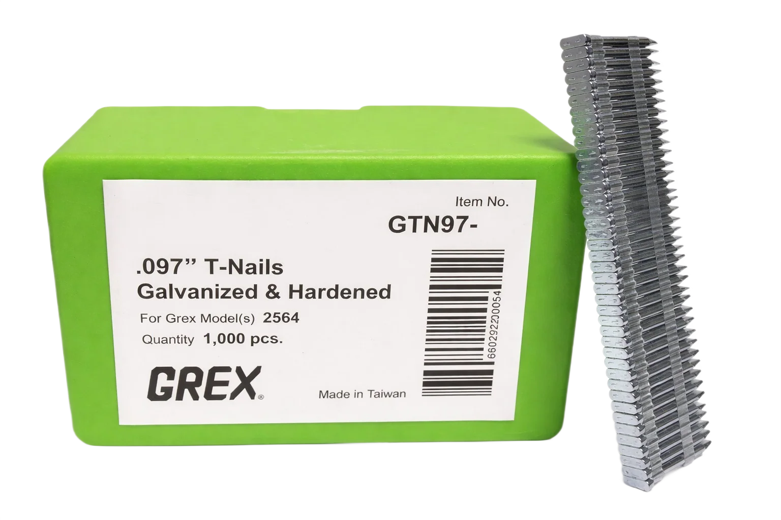 High-Quality Grex 1-1 2 0.097 Galvanized Heat-Treated T-Nails 2 000 Ct Smooth