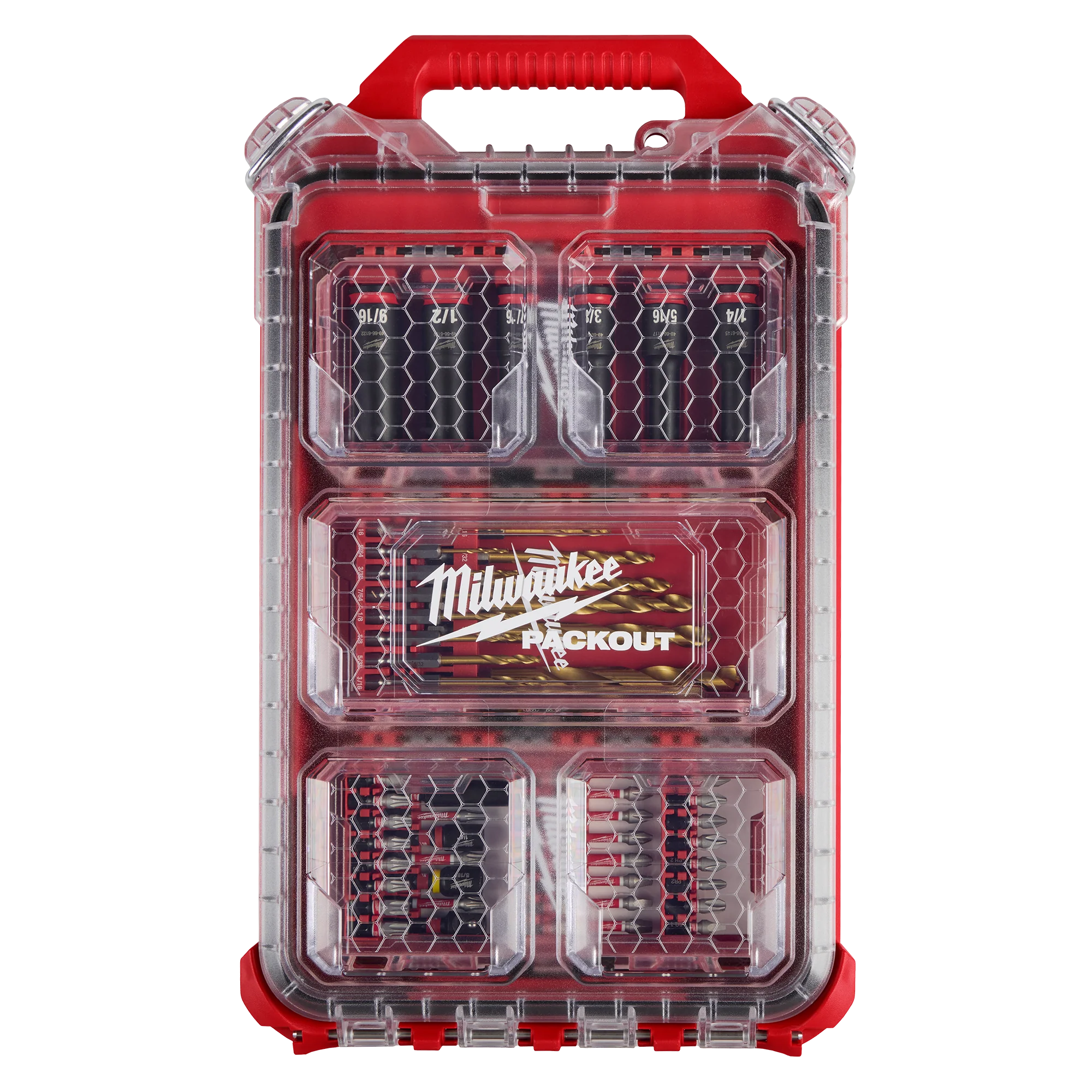 Smart Milwaukee SHOCKWAVE™ Impact Duty 60PC Drill Drive Fasten with PACKOUT™ Artisan