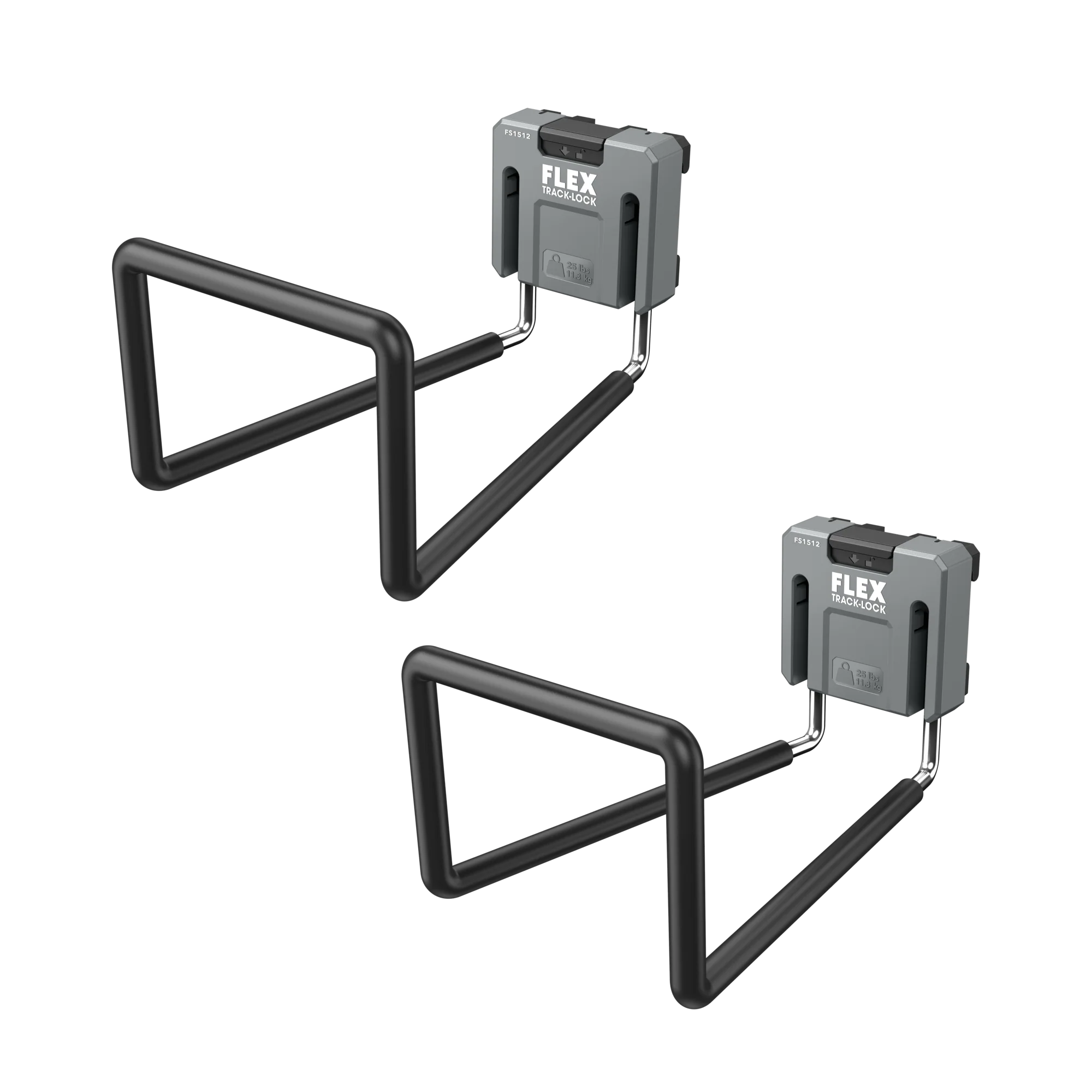 Carefully Designed FLEX TRACK LOCK™ Large Folding U-Hook 2 Pack Stylish