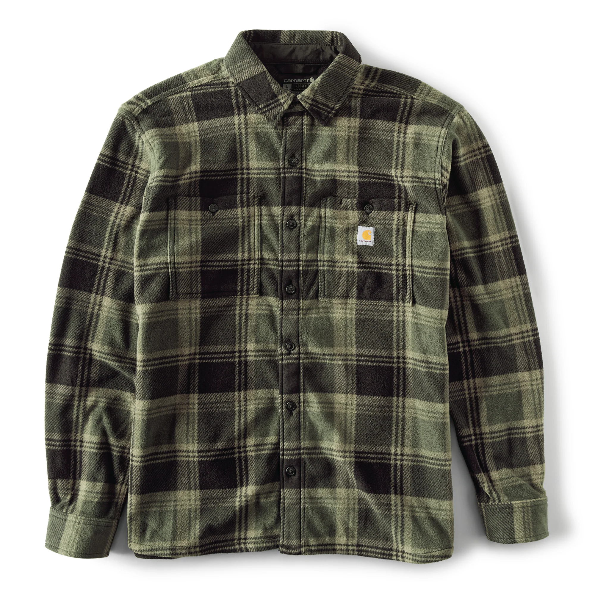 Clean Carhartt Men's Petoskey Loose Long Sleeve Printed Shirt Enhanced