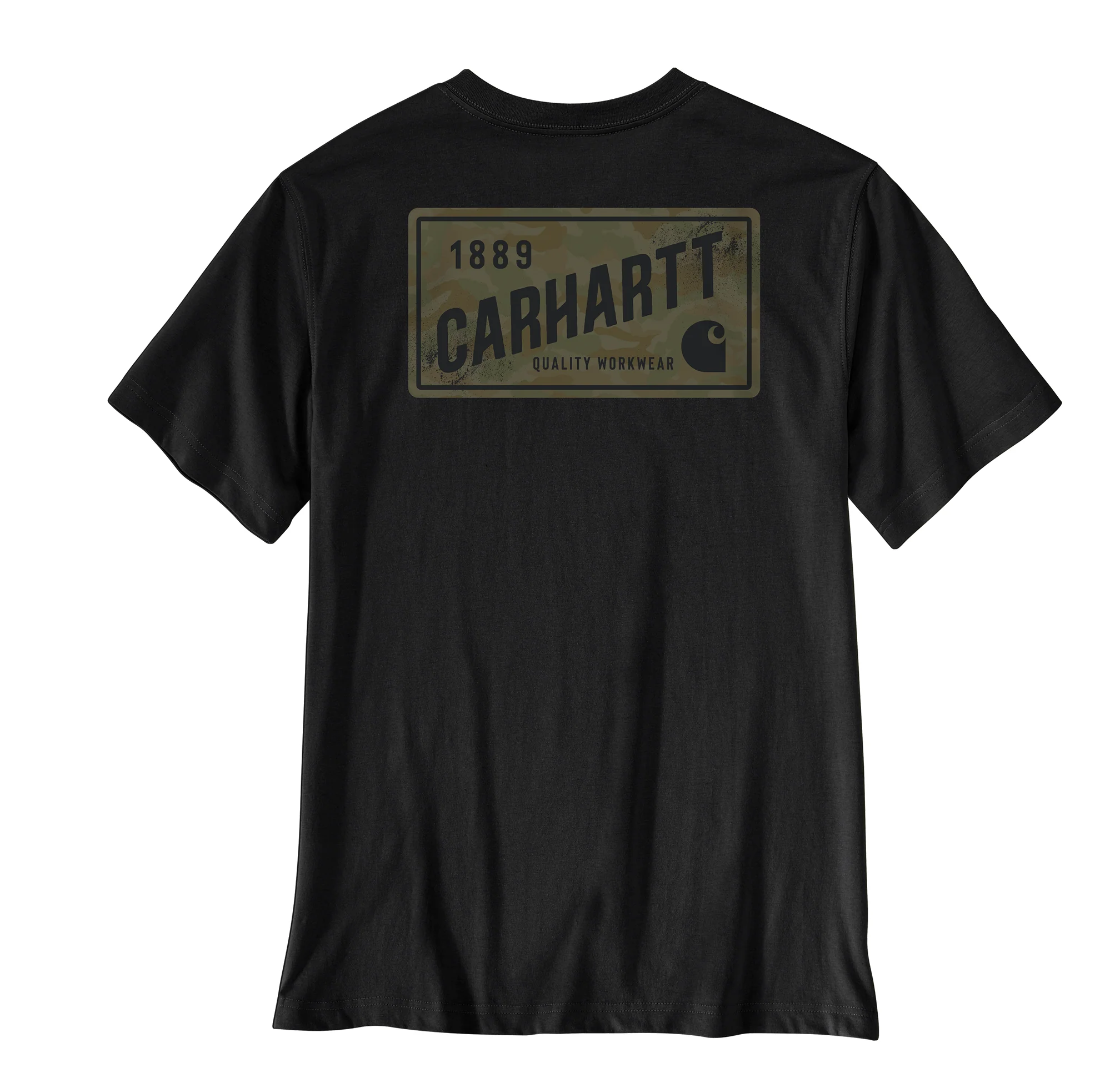 Stylish Carhartt Men's Irvine Relaxed Camo License Plate T-Shirt Solid