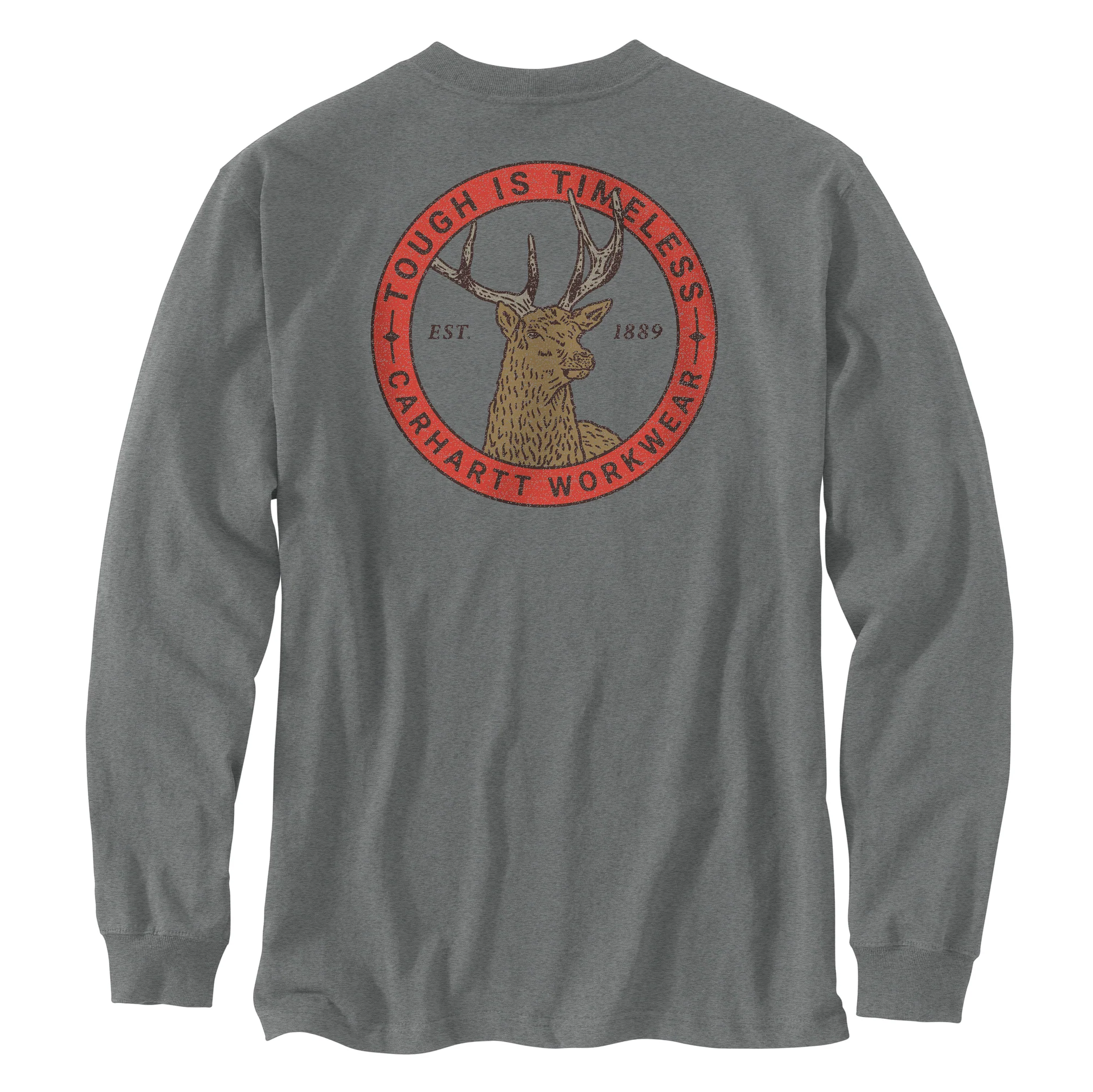 Proven Carhartt Men's Irvine Relaxed Deer Badge Long Sleeve T-Shirt Classic