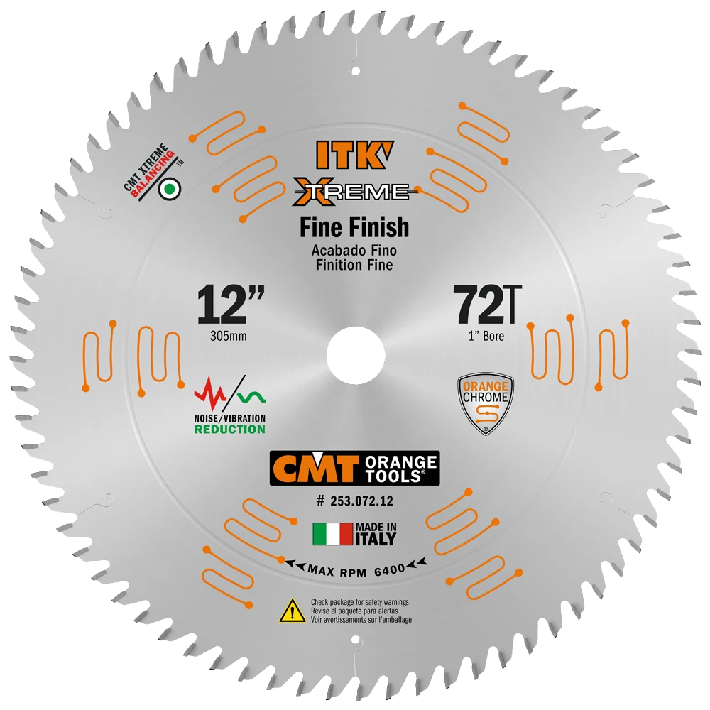 Effective CMT Orange Tools 12 72T Fine Finish Compound Sliding Saw Blade Consistent