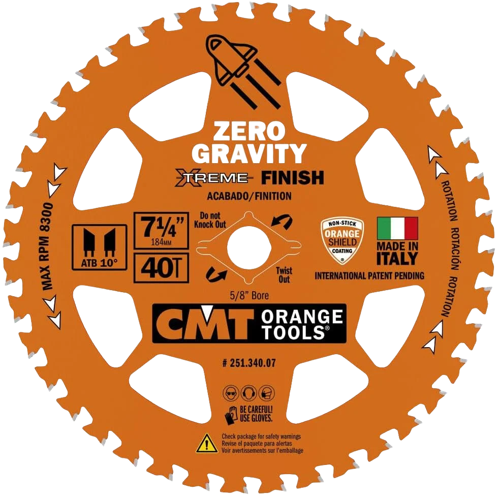 Specialty CMT Orange Tools 7-1 4 40T Zero Gravity Saw Blade 10-Pack Responsible