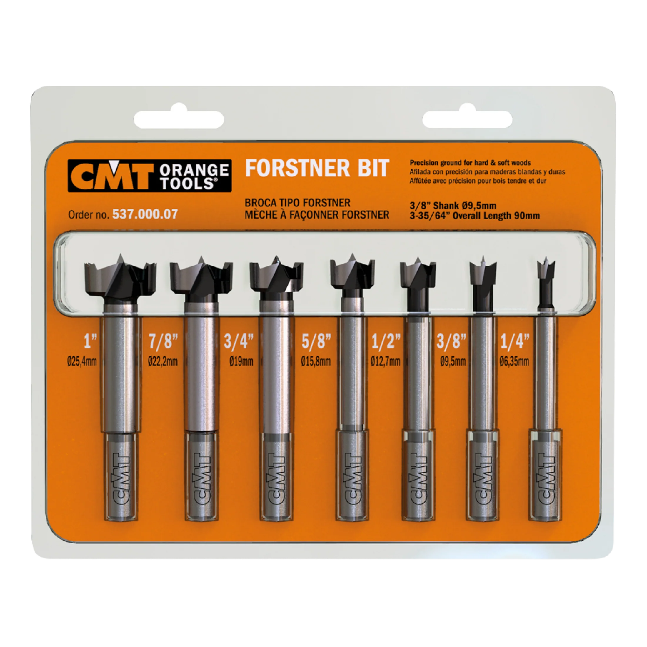 Eco-Friendly CMT Orange Tools 7-Pc Forstner Bit Set 3 8 Shank Rh High-End