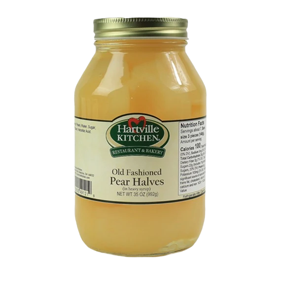 Specialty Hartville Kitchen Old Fashioned Pear Halves 35 oz. Healthy
