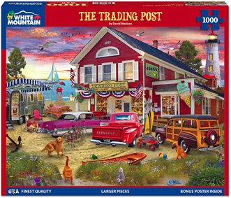 Dependable White Mountain Puzzles The Trading Post Puzzle 1000 Piece Prestigious