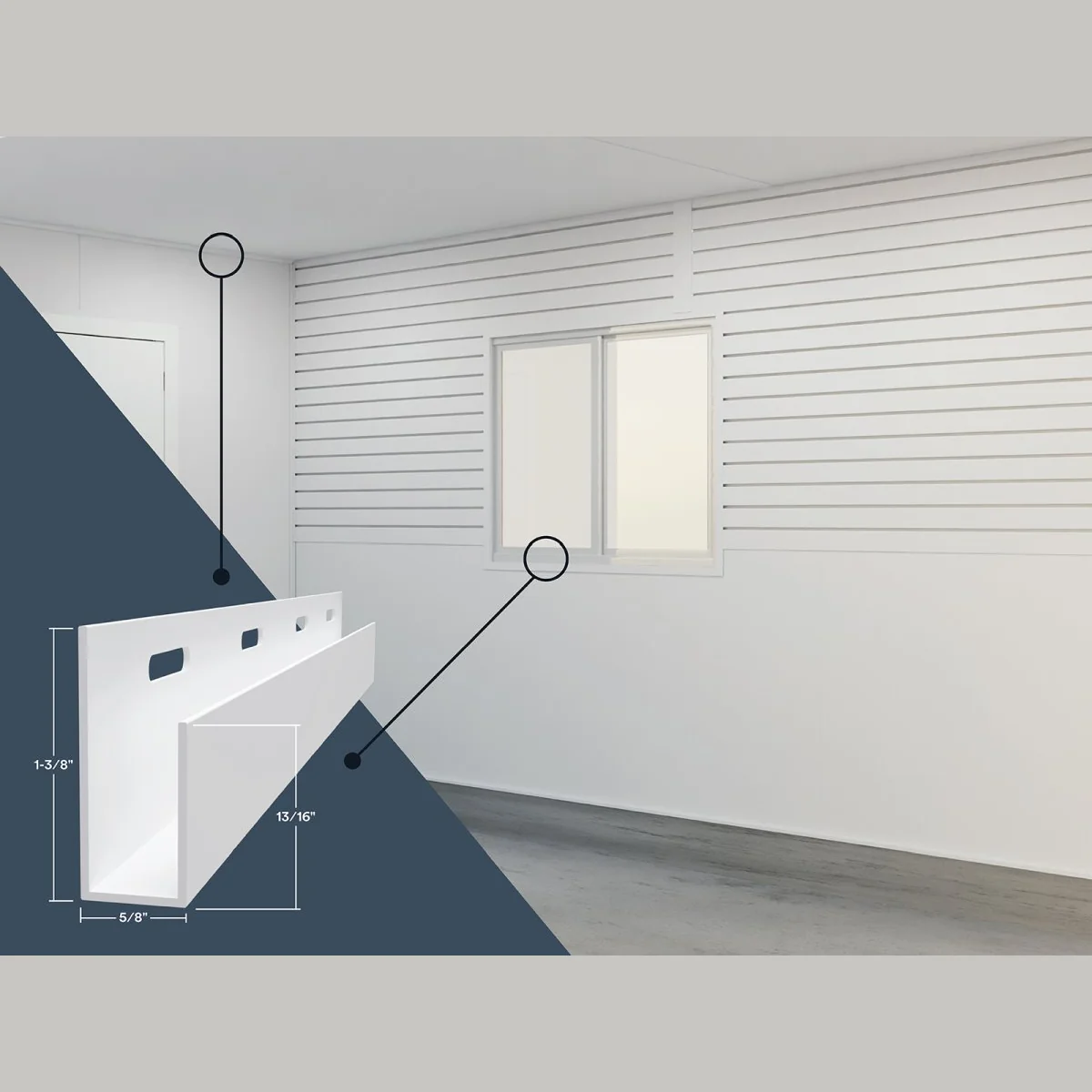 Comfortable 1 2 in. x 10 ft. White J Trim Detailed