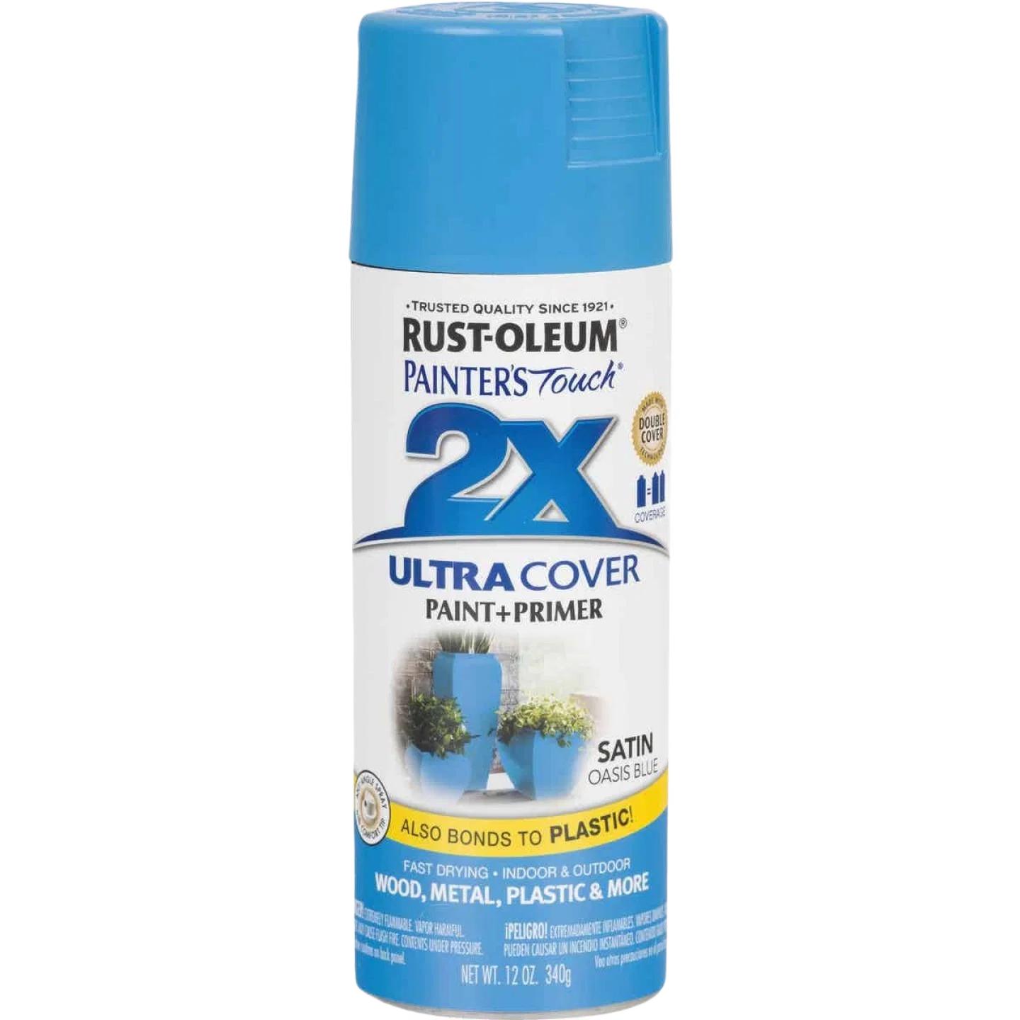 Outstanding Rust-Oleum Painters' Touch 2X Oasis Blue Satin Spray Paint Primer 12 oz. Elegant