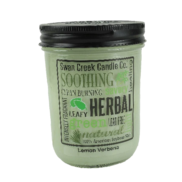 Comfortable Swan Creek Lemon Verbena Pantry Jar Candle 12 oz. Traditional