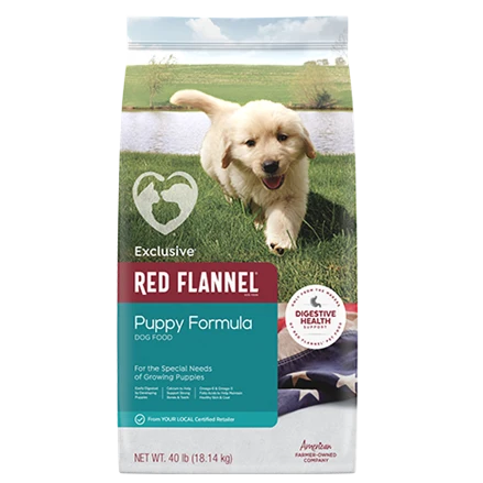 Carefully Designed Exclusive Red Flannel Puppy Formula Dry Dog Food 40 lb. Elite