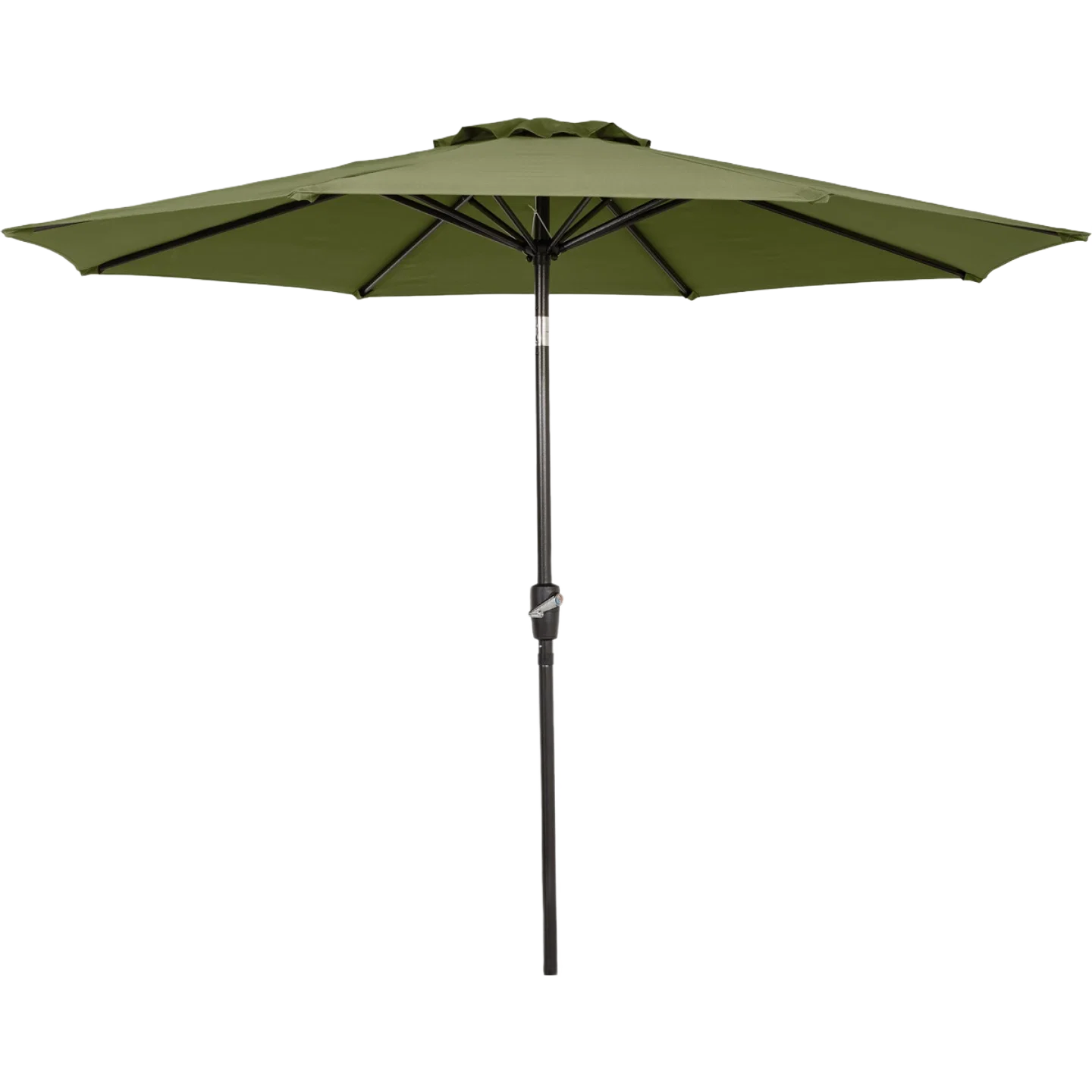 Soft Outdoor Expressions Aluminum Tilt Crank Heather Green Patio Umbrella 9 ft. Traditional