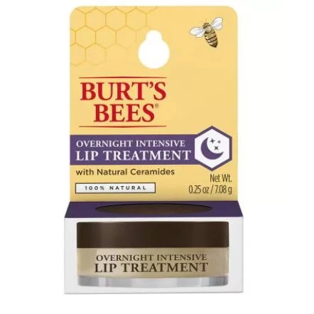 Official Burt's Bees Overnight Intensive Lip Treatment 0.25 oz. Easy-to-Use