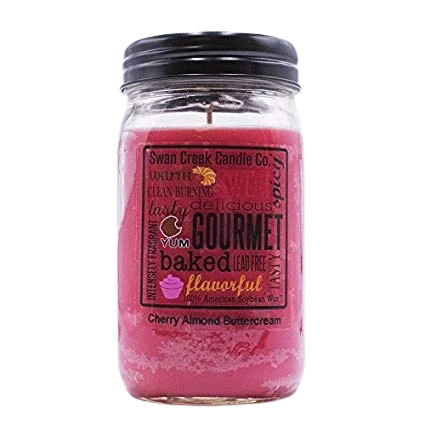 Powerful Swan Creek Cherry Almond Buttercream Pantry Jar Candle 12 oz. User-Friendly