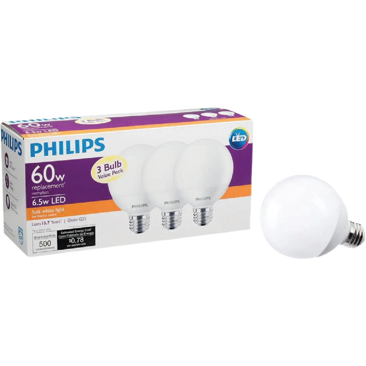 Innovative Philips G25 Medium LED Decorative Light Bulb Fashionable