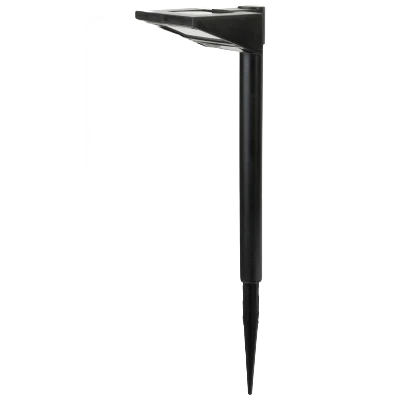 Detailed Fusion Black Plastic Domed Solar Stake Light Functional