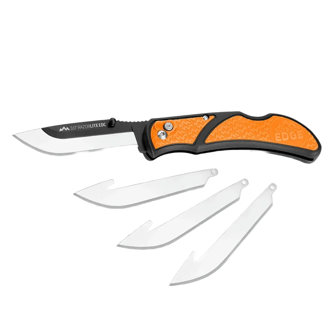 Top-Quality Outdoor Edge Razor-Lite Replaceable Blade 3 In. Folding Knife Orange Verified