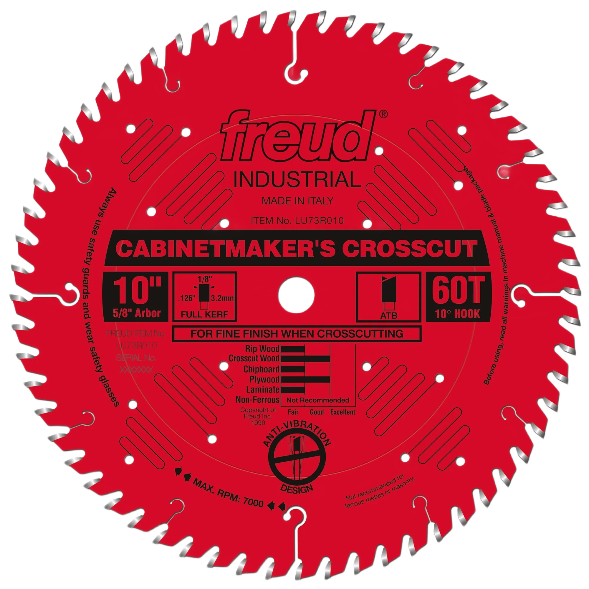 Refined Freud 10 in. x 60 ATB Crosscut Premium