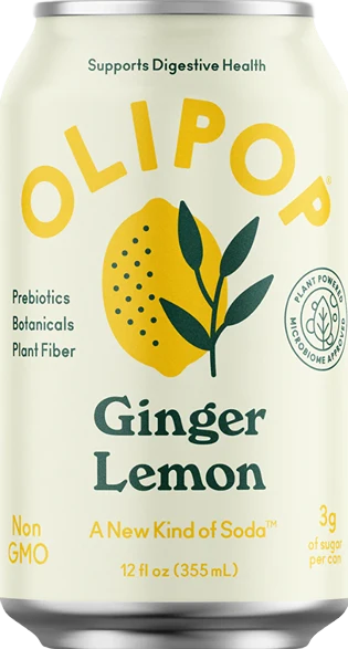 Top-Quality Olipop Ginger Lemon Prebiotic Soda 12 oz. Outstanding