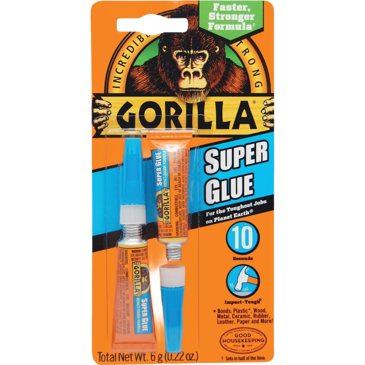Natural Gorilla Liquid Super Glue 0.11 oz 2-Pack Premium