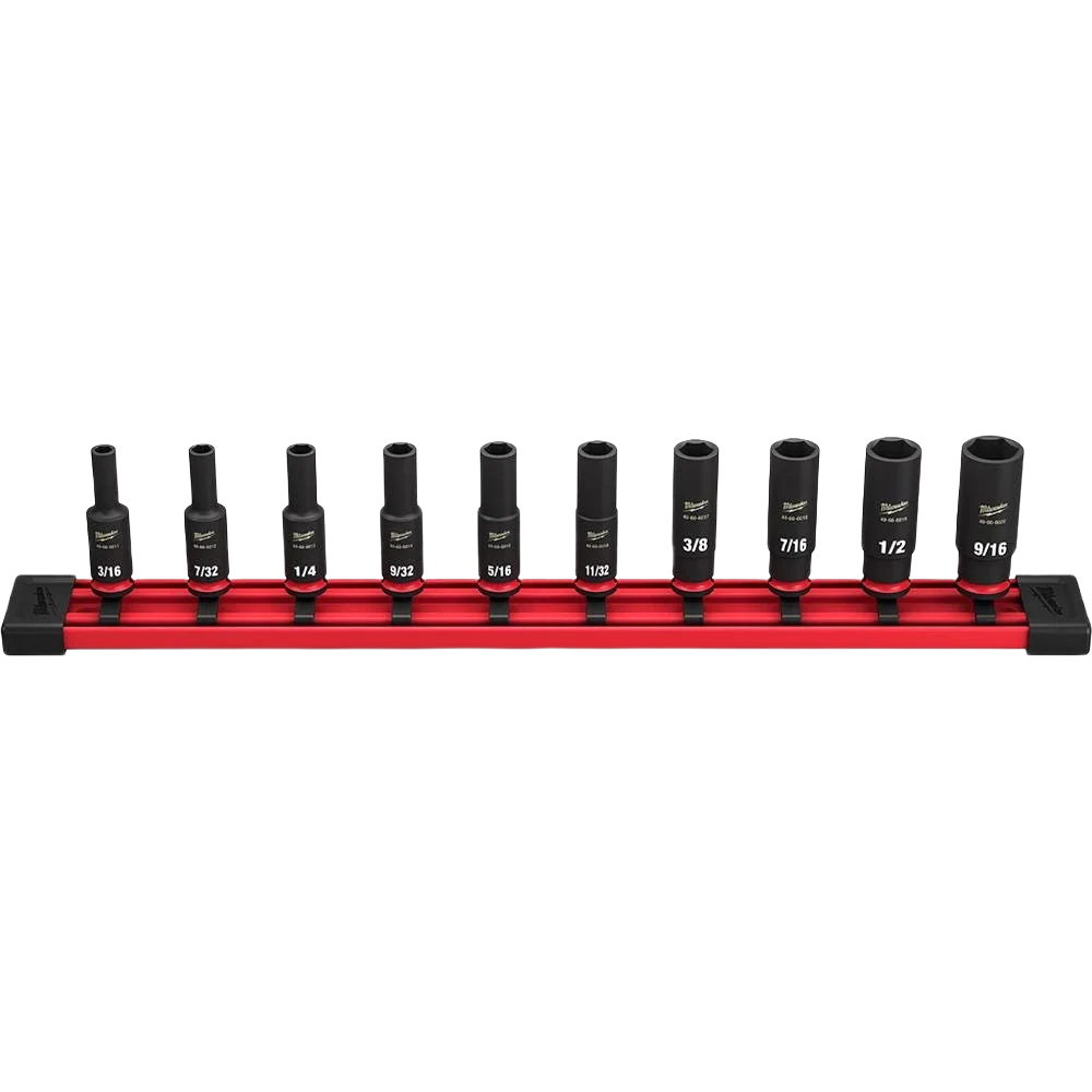 Original Design Milwaukee SHOCKWAVE™ Impact Duty™ 10-PC 1 4 Drive SAE Deep 6-Point Sockets User-Friendly
