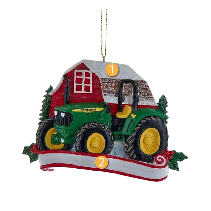 Next-Generation Kurt S. Adler Personalized John Deere 5075 Tractor Ornament High-Grade