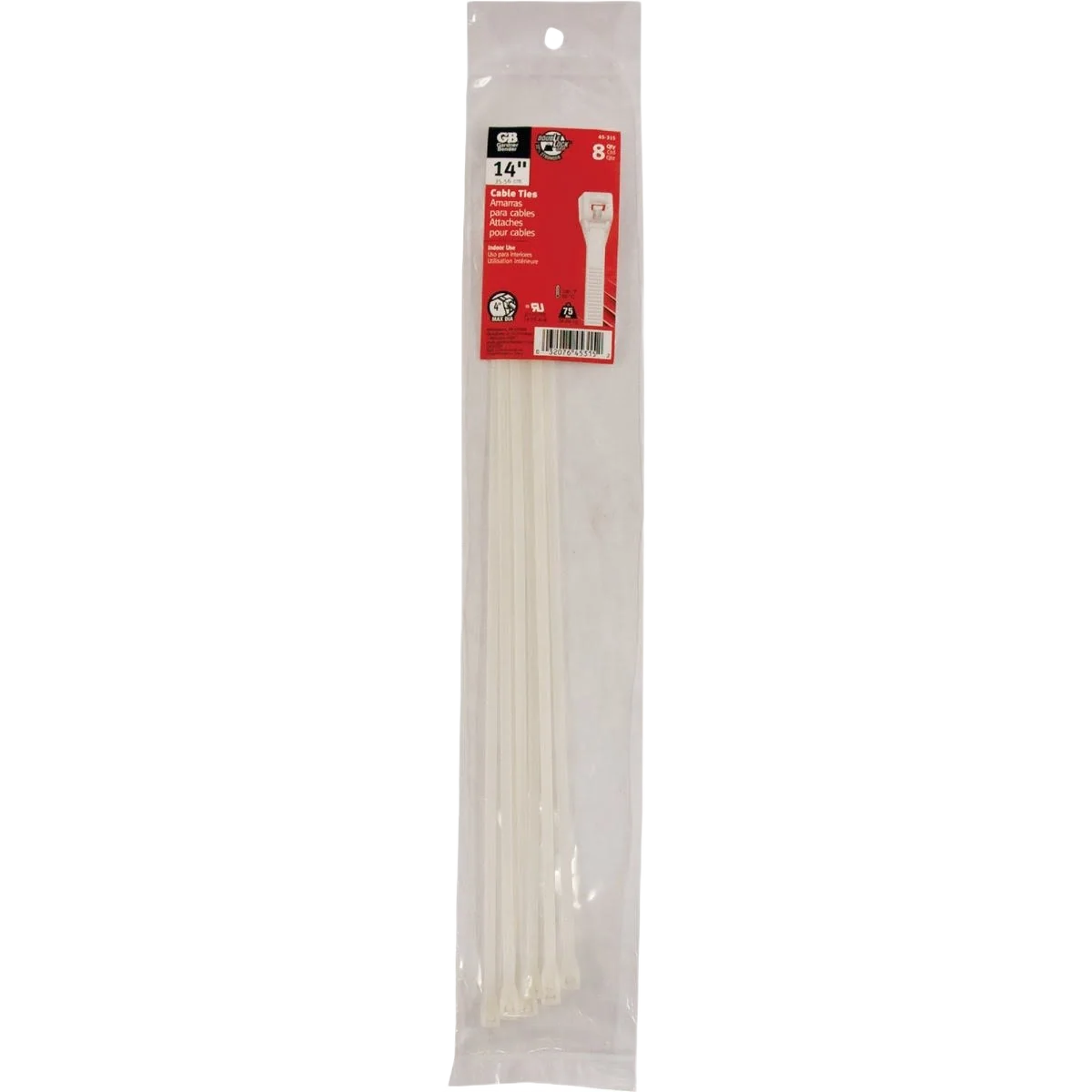 Verified Gardner Bender Doublelock 14 In. x 0.17 In. Nylon Cable Tie 8-Pack Recyclable