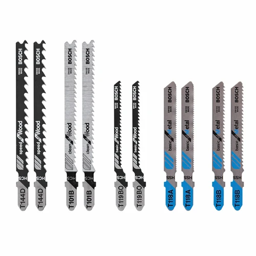 Pure Bosch Wood Metal T-Shank Jigsaw Blade Set 10 pk Casual