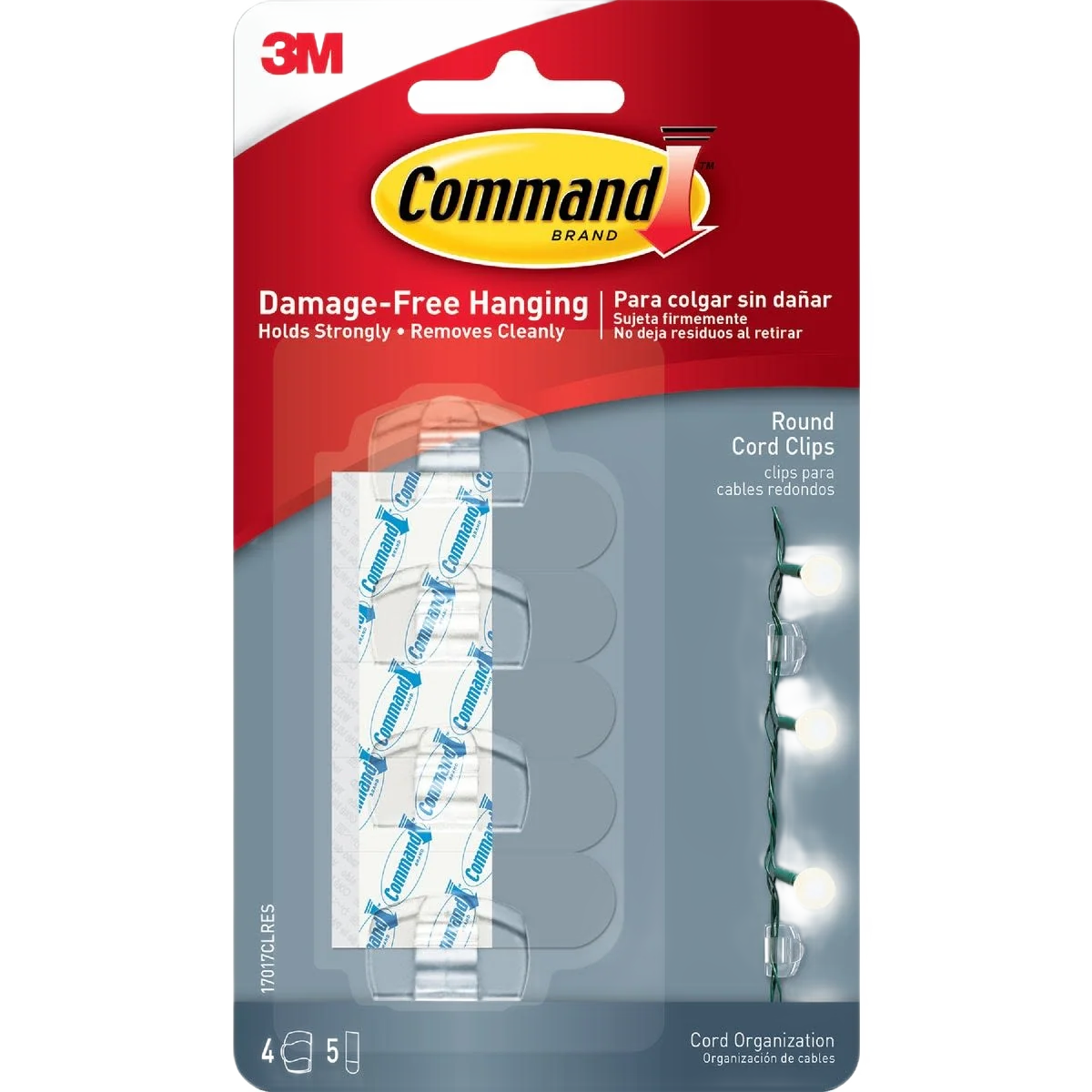Secure 3M Command Wire Organizer Cord Clip with Adhesive Genuine