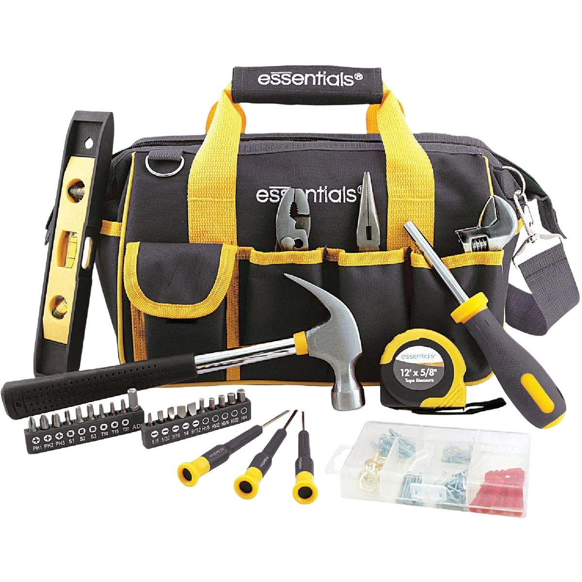Advanced Essentials 32-Piece Homeowner's Tool Set Black High-End
