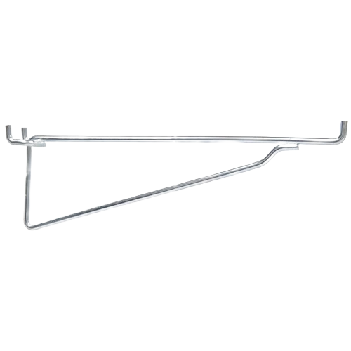 Genuine Hillman 10 in. Pegboard Shelf Bracket Zinc-Plated Plated for 1 4 in. Pegboard Clean